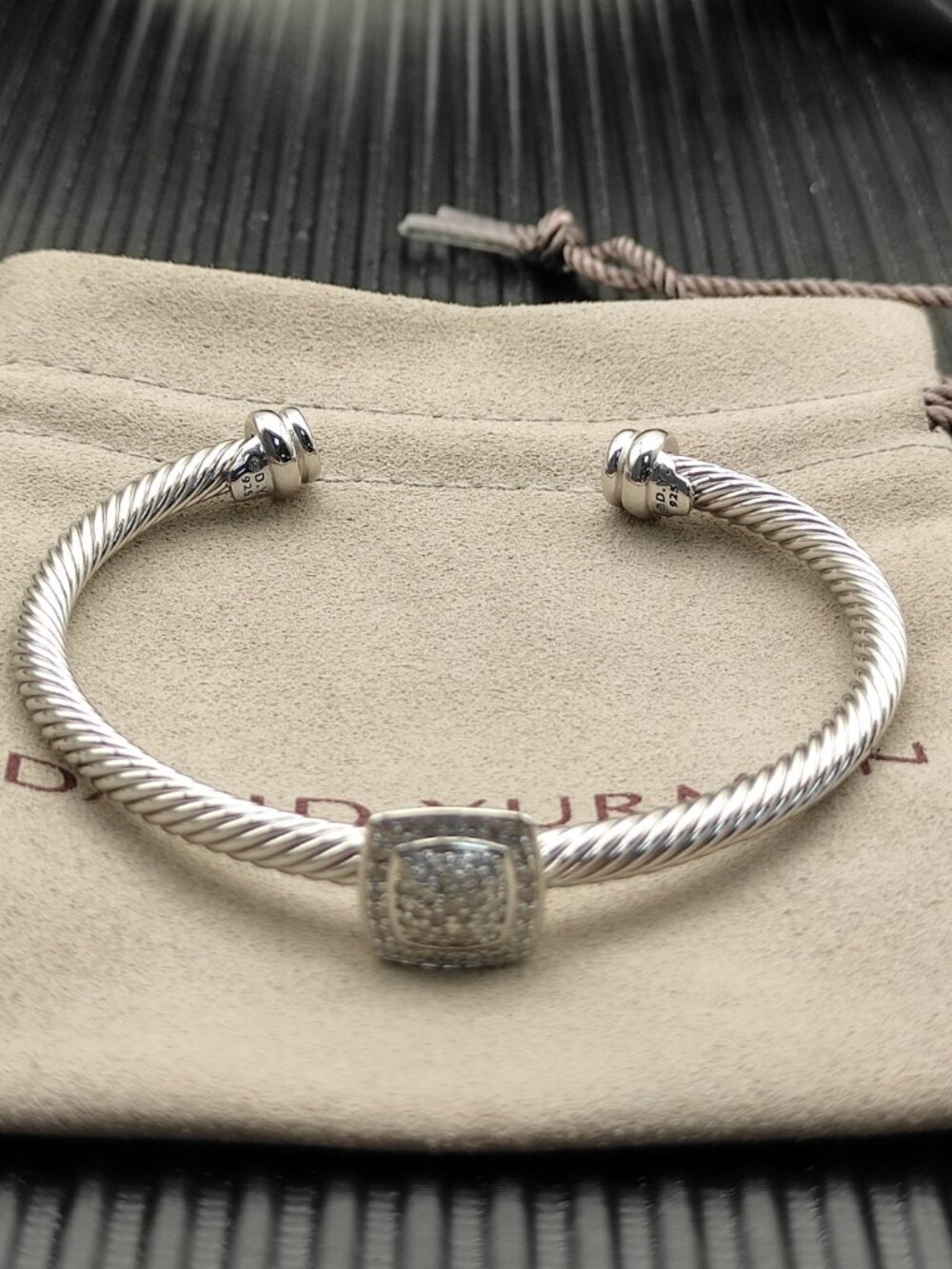 David Yurman 925 Silver Bracelets with Original Pouch